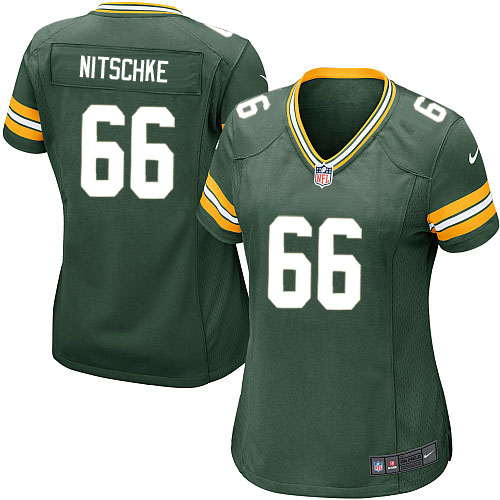 Women's Game Ray Nitschke Nike Jersey Green Home - #66 NFL Green Bay Packers